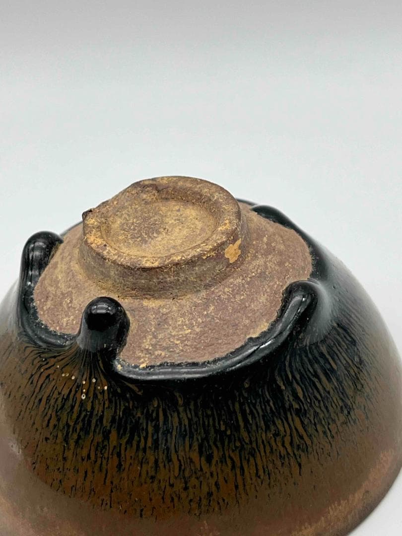 南宋時代　禾目天目茶碗　建窯茶盞 【旧家蔵出し】 希少貴重 唐物(F-93)