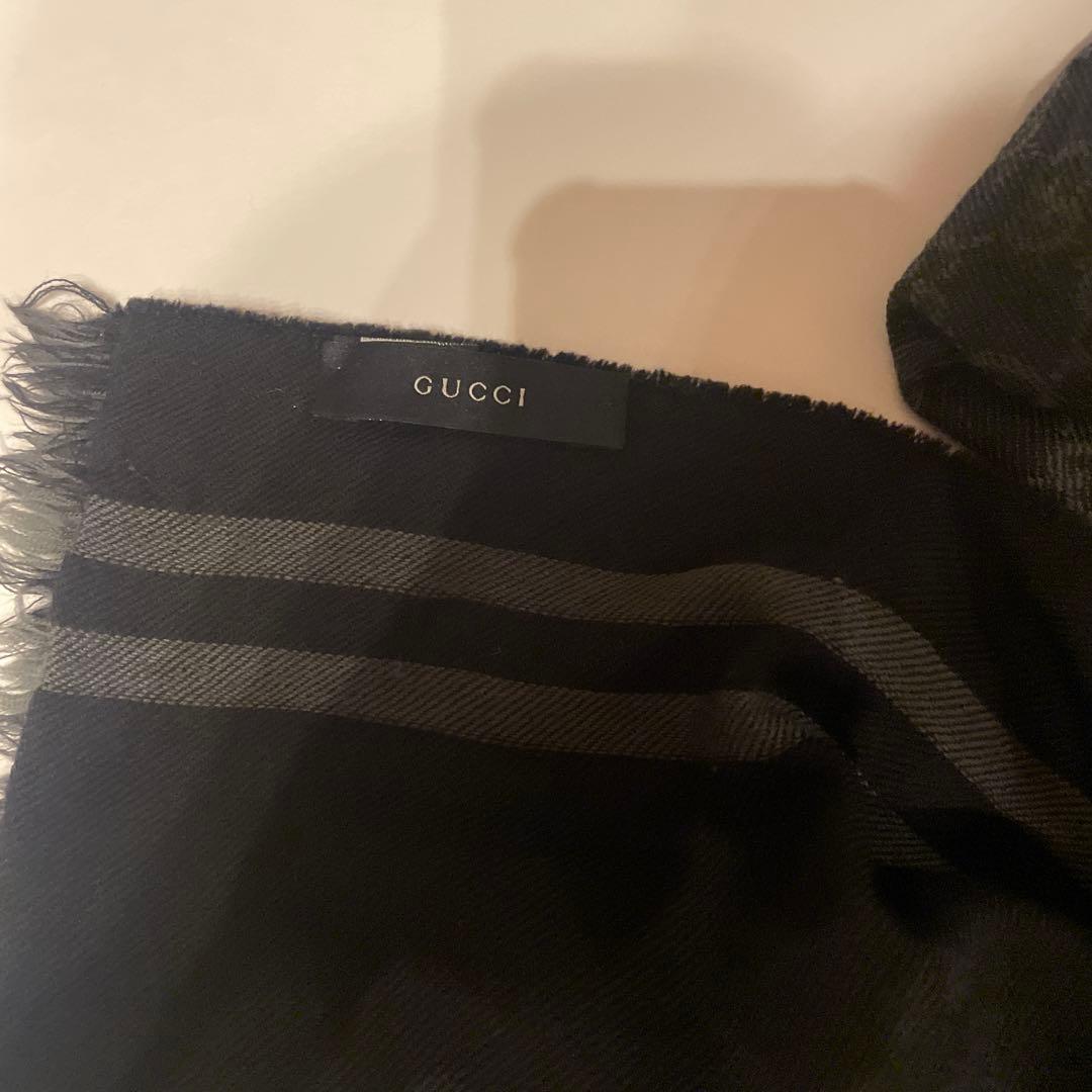 GUCCI GGパターン ブラックマフラー