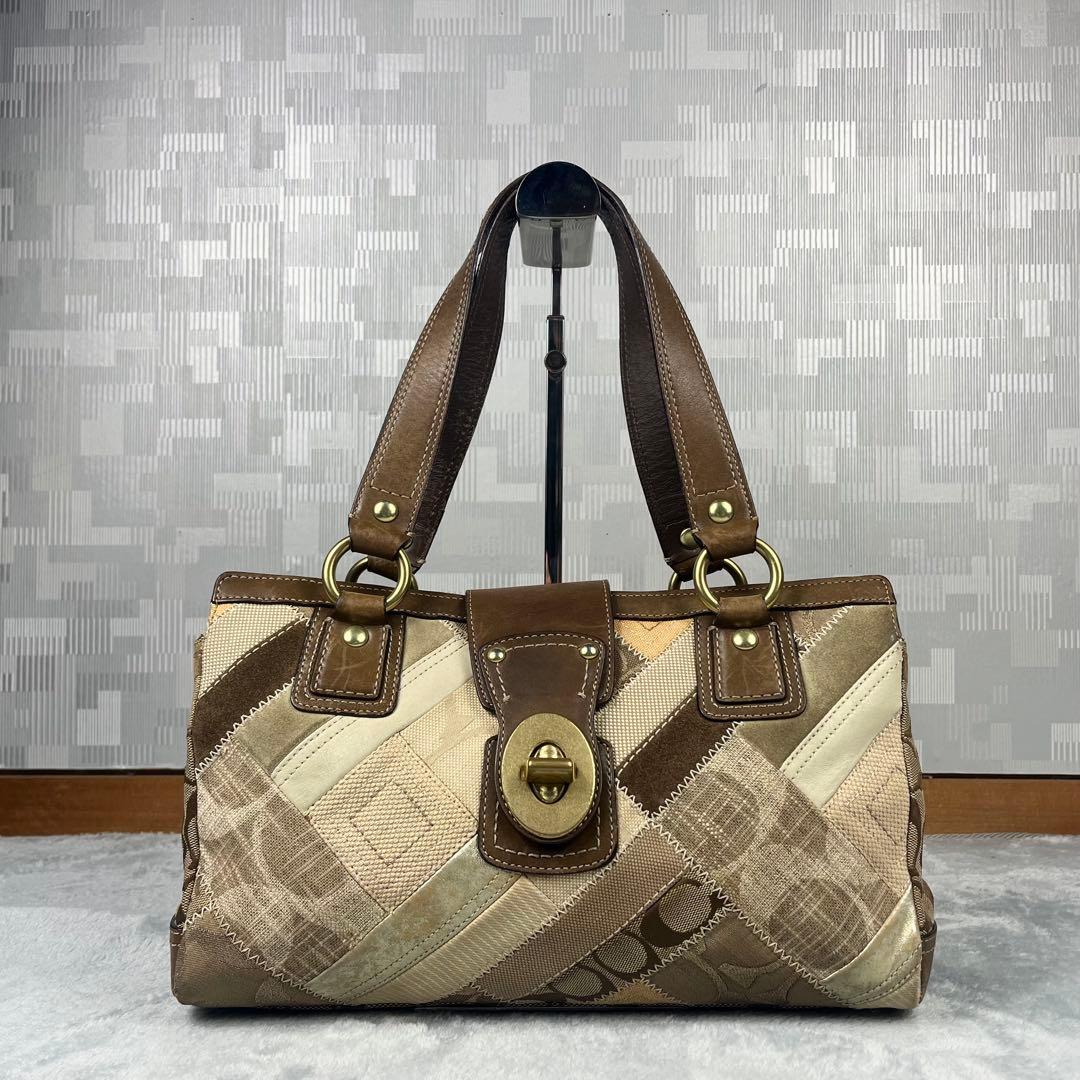 バッグ Coach Legacy Hand Bag Patchwork