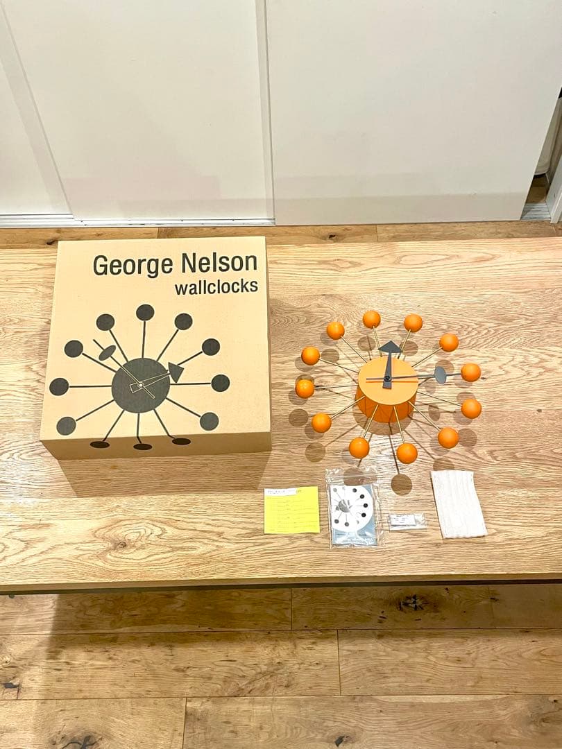 【正規品・美品】Vitraヴィトラ ボールクロック オレンジ ジョージ・ネルソン