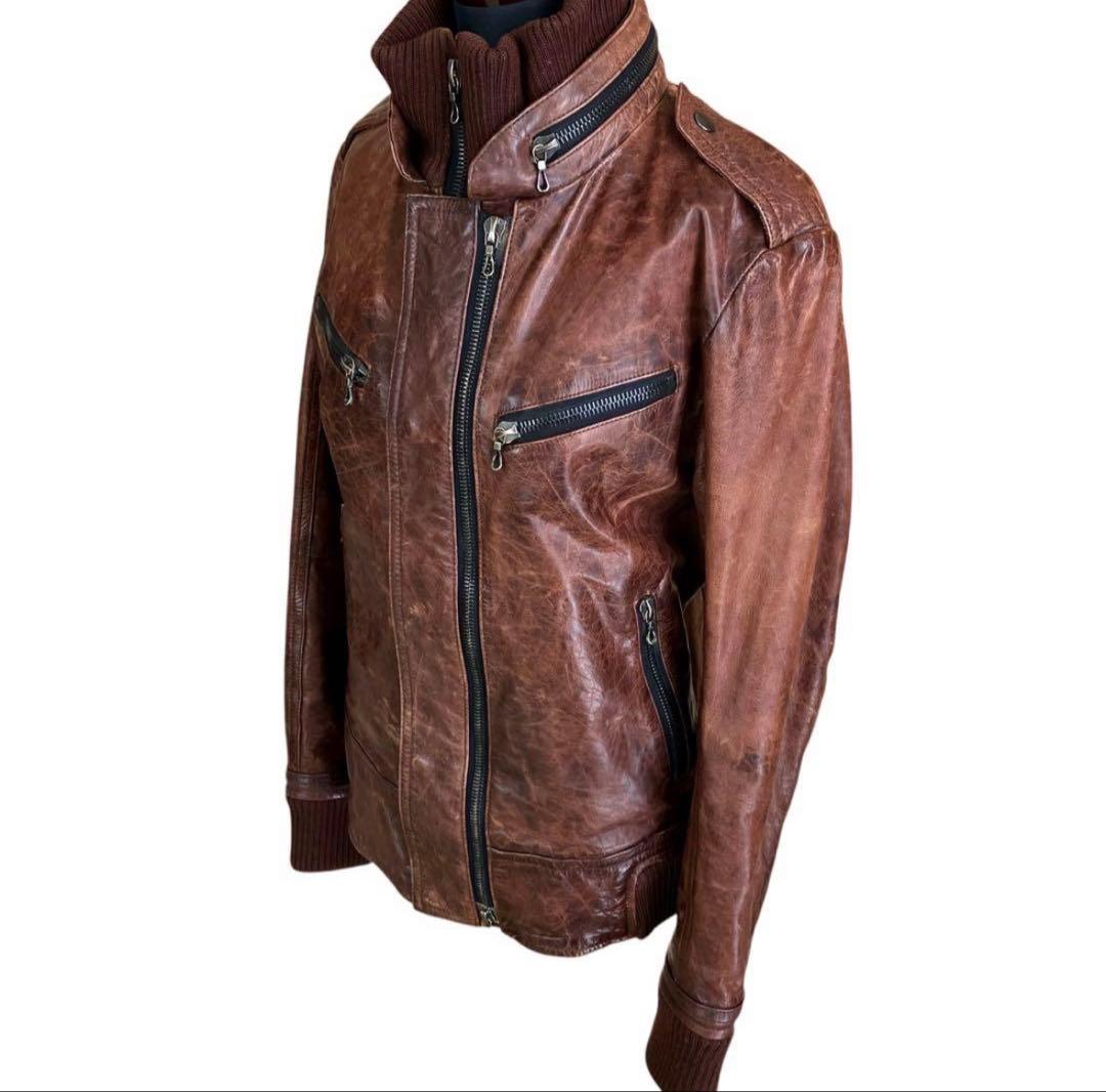 希少✨【美品】赤西仁着用モデル SHELLAC 牛革ライダースジャケット
