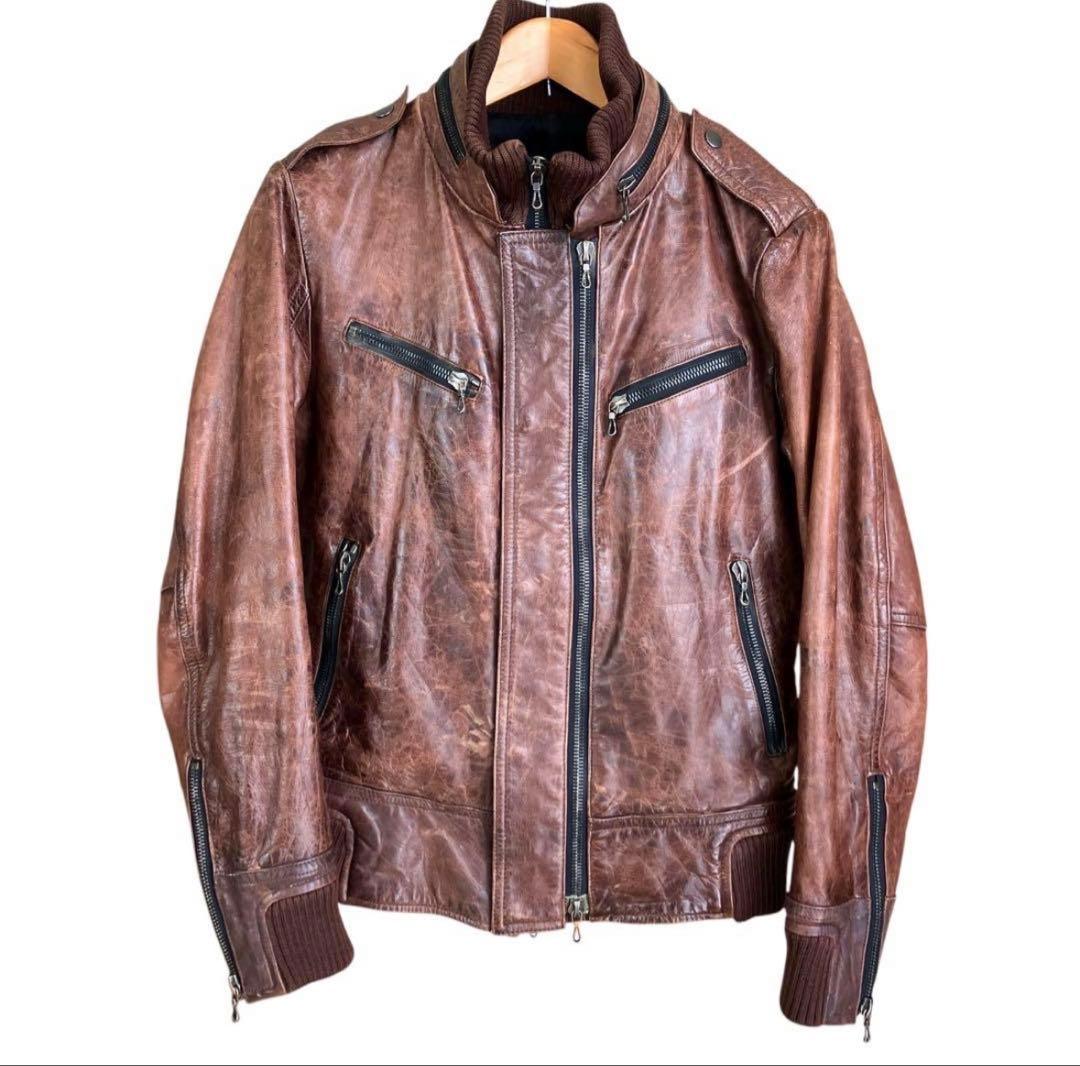 希少✨【美品】赤西仁着用モデル SHELLAC 牛革ライダースジャケット