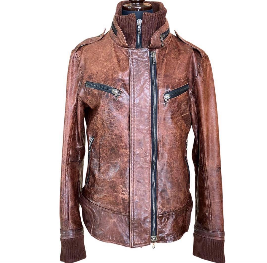 希少✨【美品】赤西仁着用モデル SHELLAC 牛革ライダースジャケット