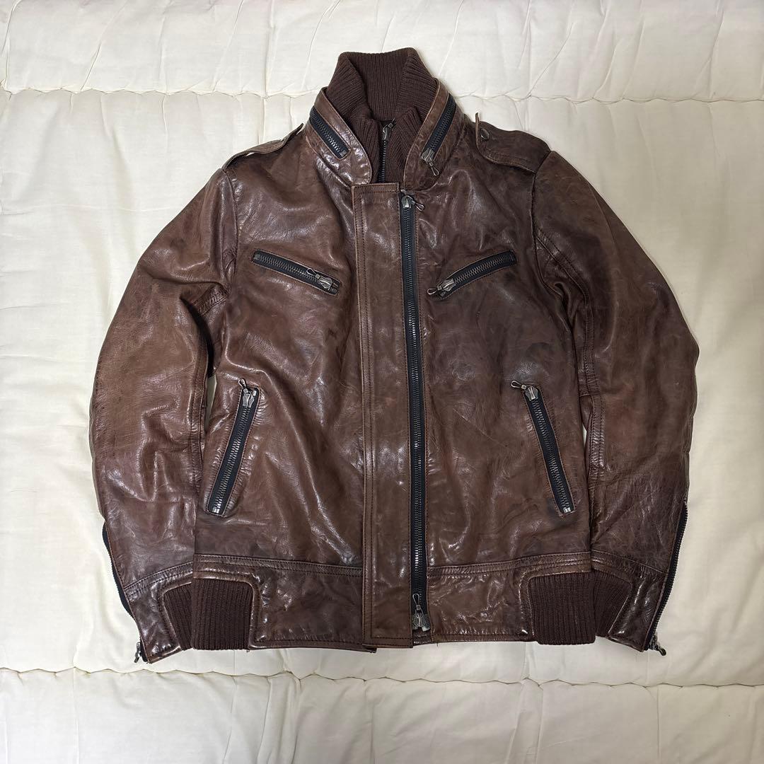 希少✨【美品】赤西仁着用モデル SHELLAC 牛革ライダースジャケット