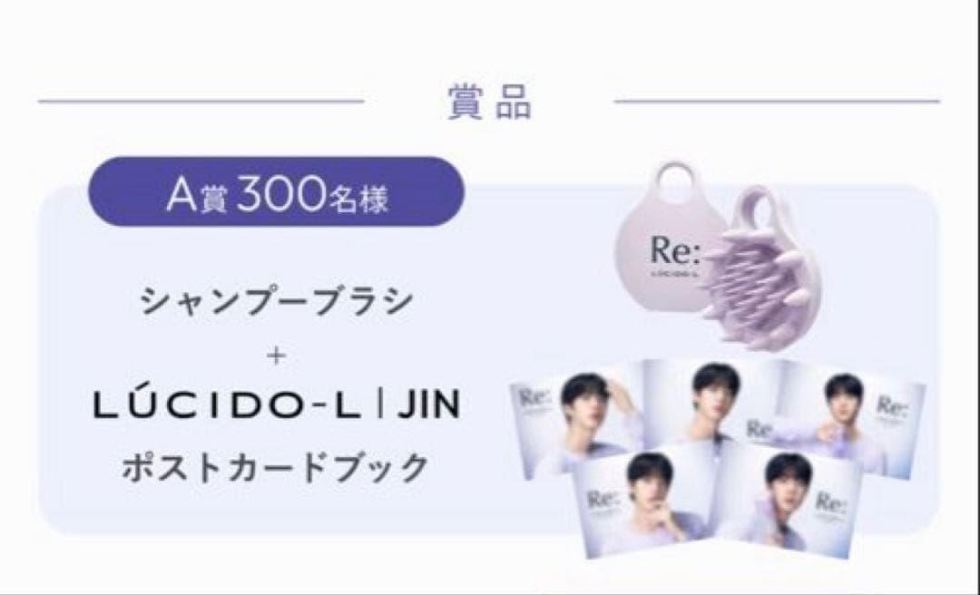ルシードエル BTS JIN キャンペーンA賞ポストカードブック　ブラシ