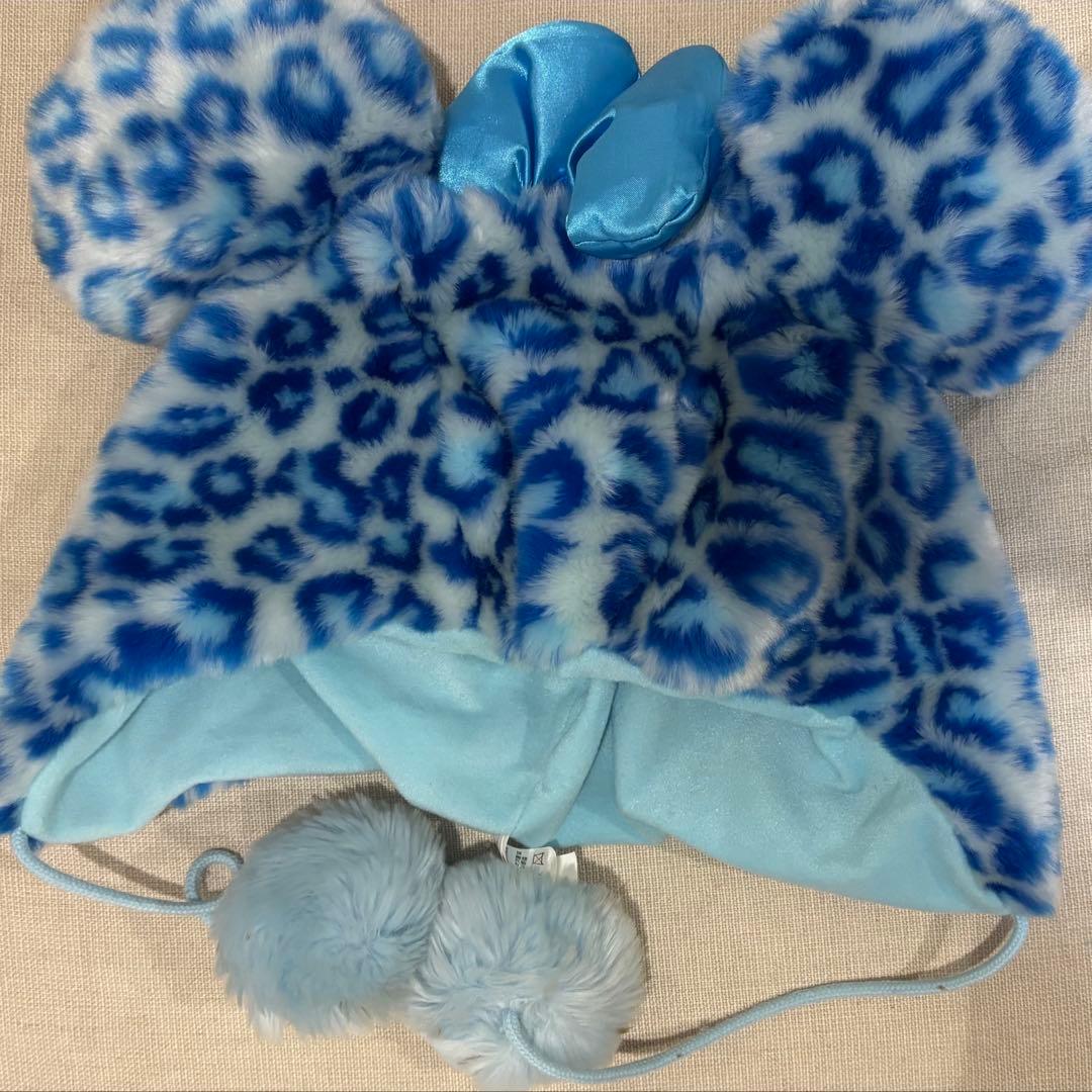 ディズニー ファンキャップ 青 ヒョウ柄