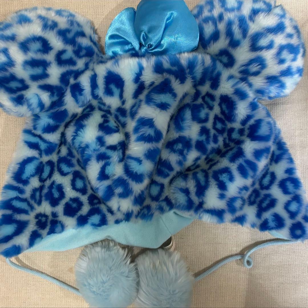 ディズニー ファンキャップ 青 ヒョウ柄