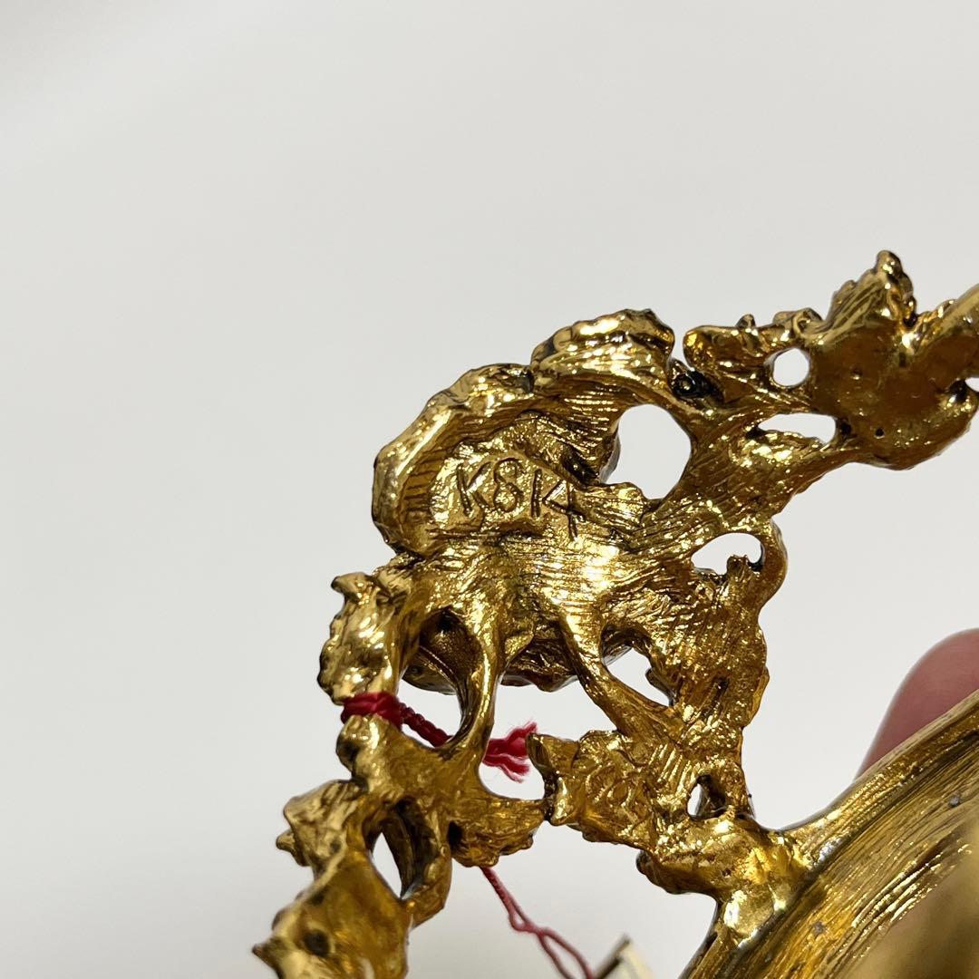 新品✨️ MATSON ソープボトル ホルダー 24金メッキ 陶器 ゴールドローズ