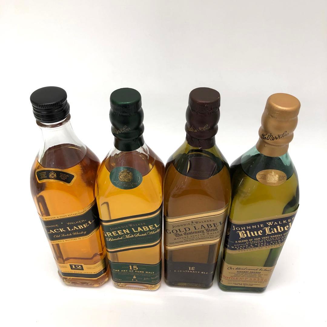 ジョニーウォーカー 4本セット ブラック グリーン ゴールド ブルー 200ml
