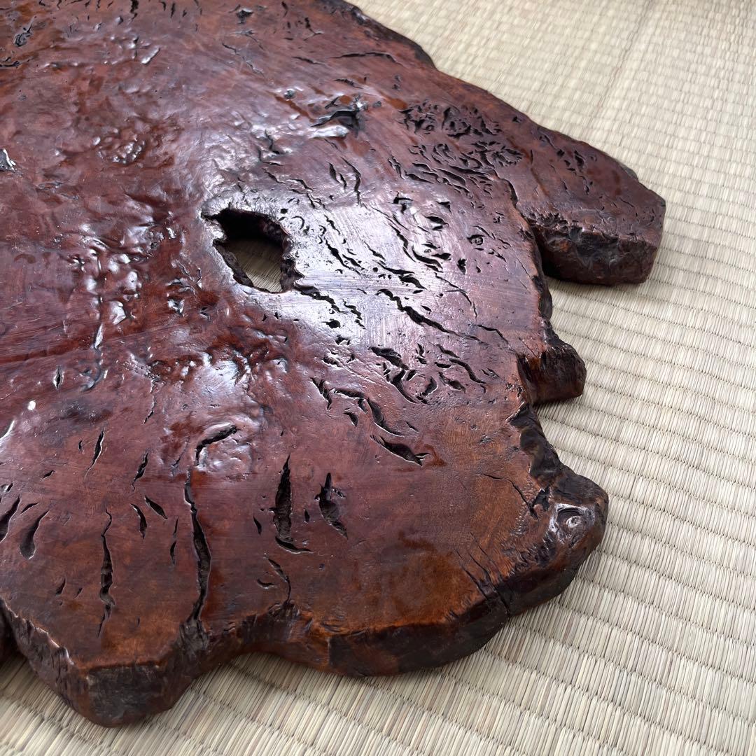 天然時代 古木 とろり 瘤 花台 香台 盆栽台 平台①