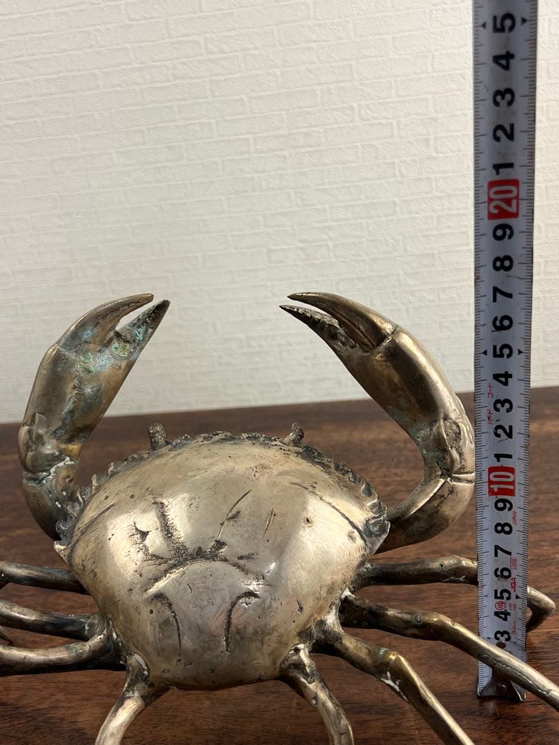 金属製カニの置物 シルバー