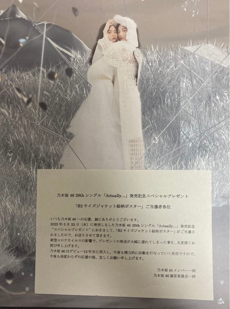 乃木坂46 Actually TYPE-B ジャケット絵柄 Bサイズポスター