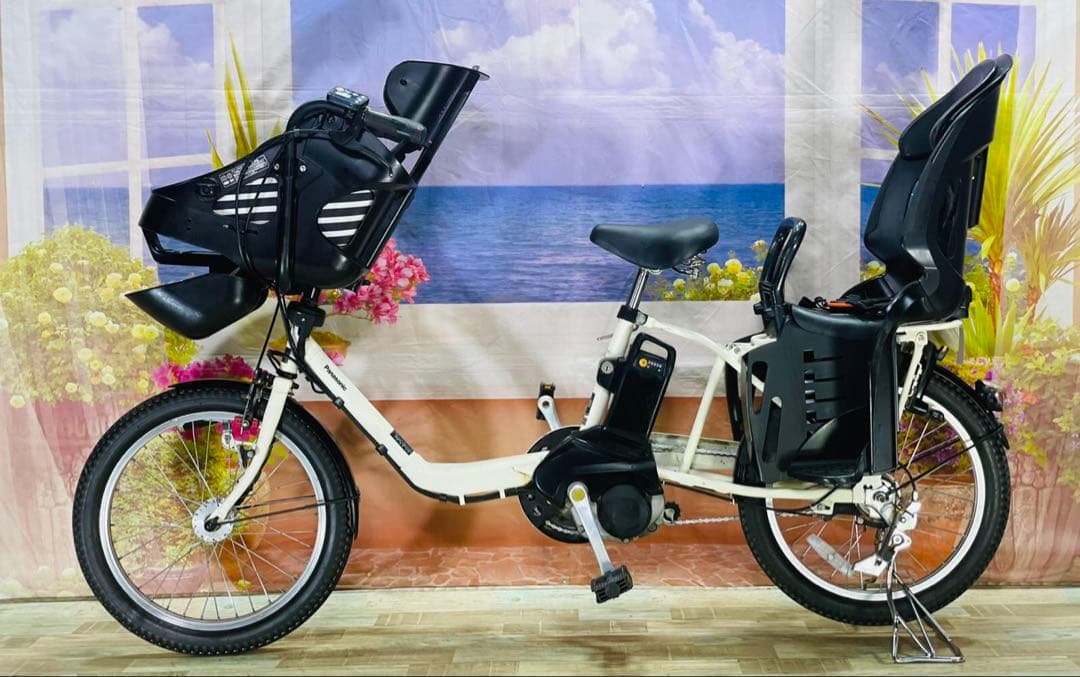 パナソニックギュット⭐️12AH！子供乗せ電動アシスト自転車Y1681