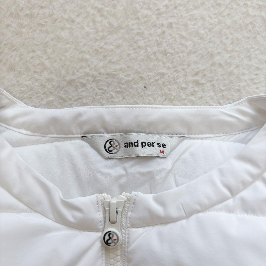 ✨未使用級✨and per se ホワイト 中綿 キルティングジャケット M