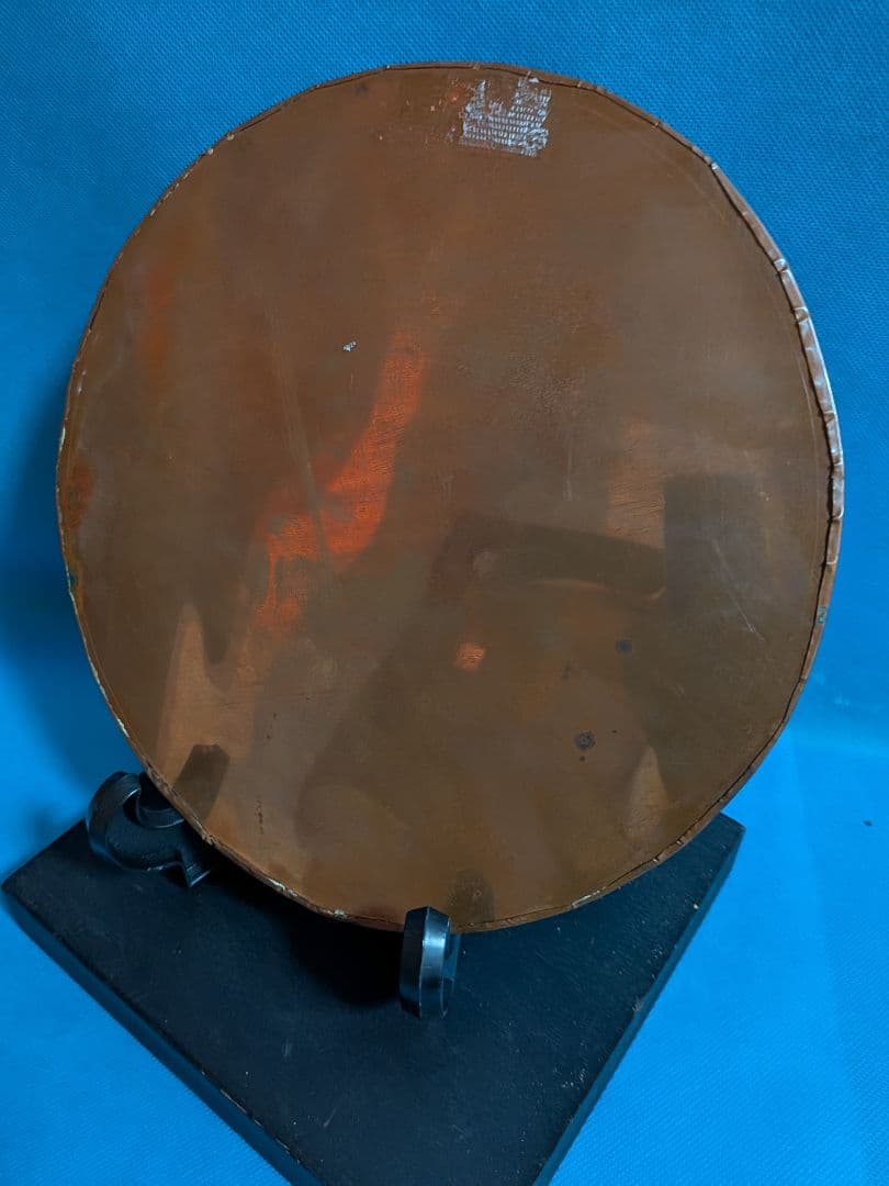 丸に橘御家紋時代２５センチサイズ古銅打出屋敷用飾り武具鎧櫃取付け飾りに最適品