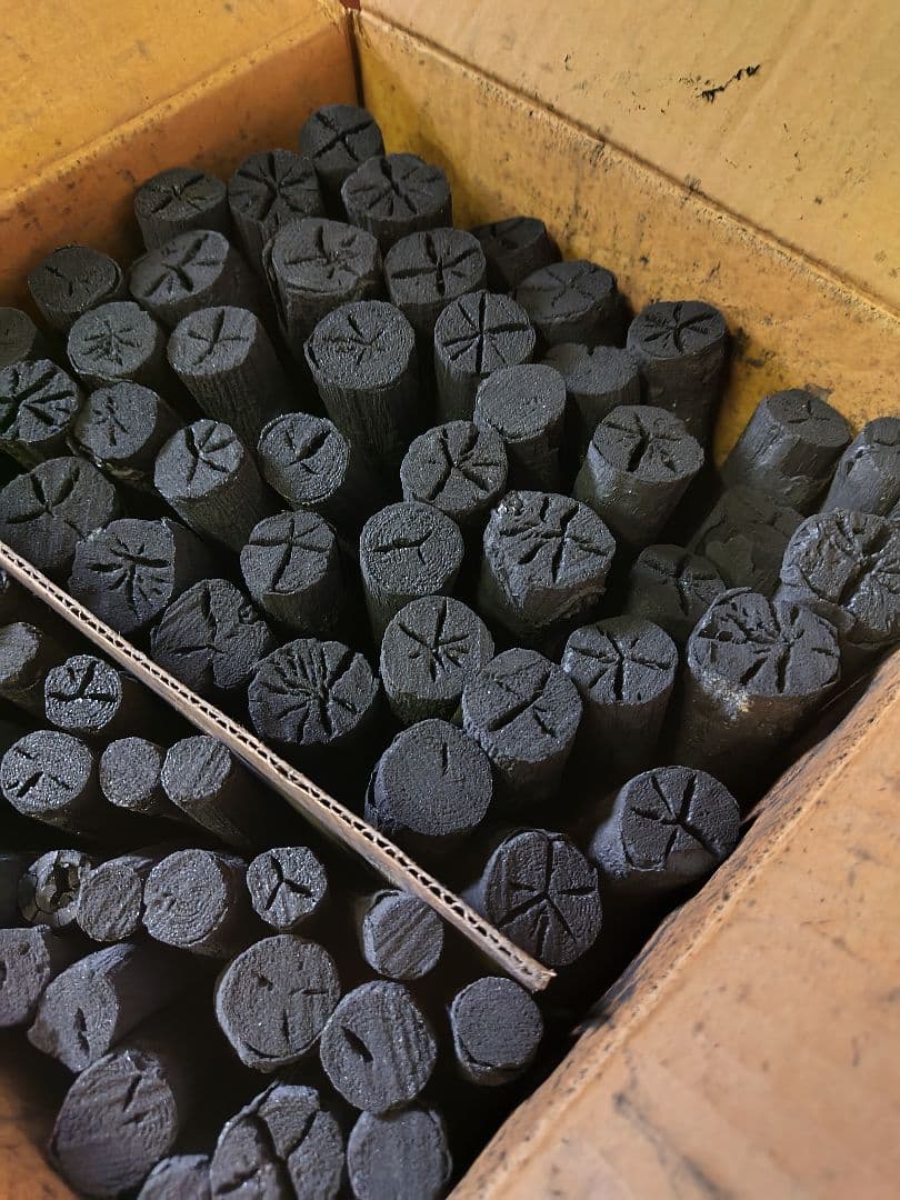 御茶用道具炭　茶道炭　 円筒形炭 　約12kg