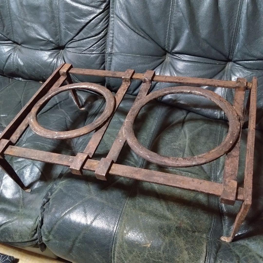 吉原型　五徳　【特大】　長火鉢用　レトロ　鉄