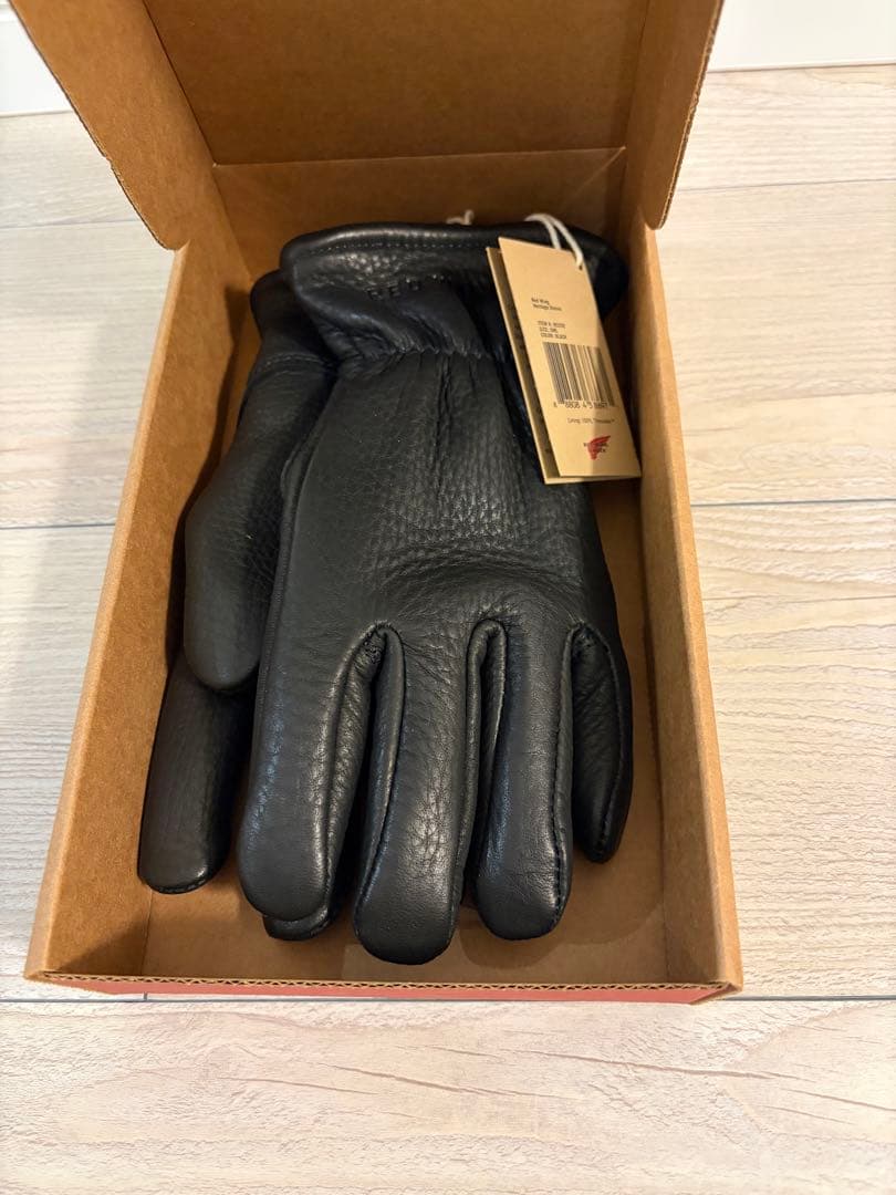 RED WING レッドウイング 裏地付き バックスキングローブ Black