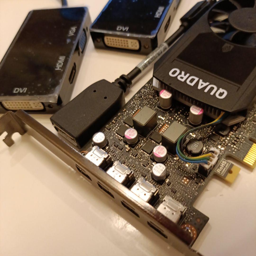 NVIDIA QUADRO P1000 グラフィックボード 変換ケーブル付き