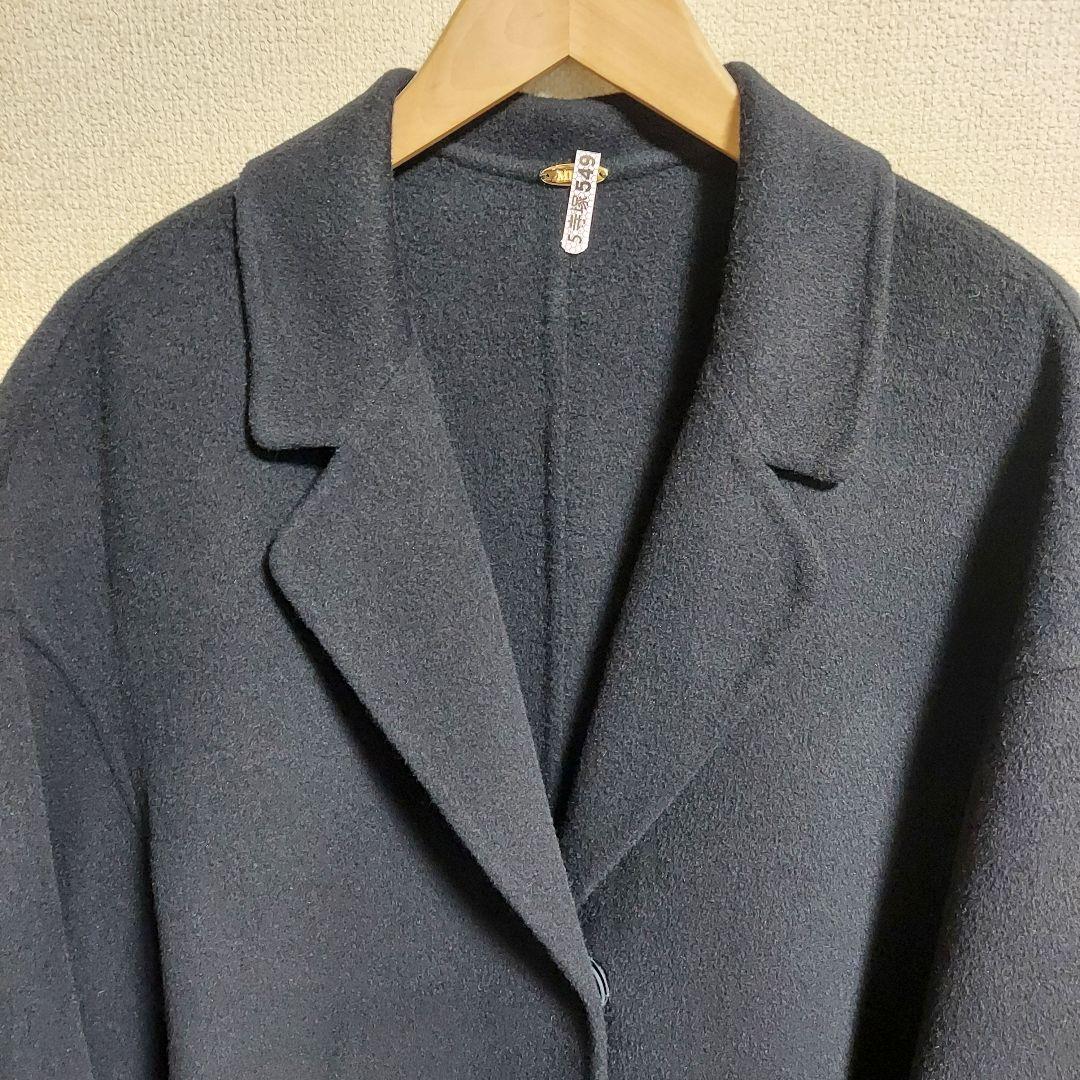 Deuxiemeclasse◇24AW◇ウールアンゴラ リバーコート◇ネイビー