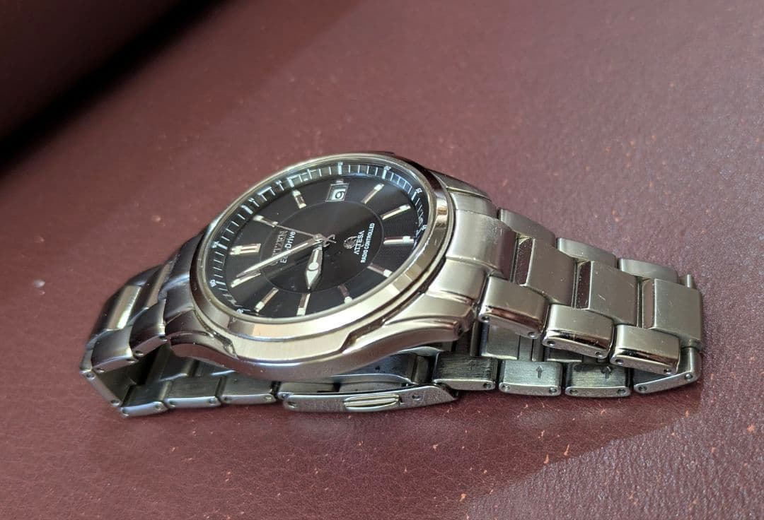 シチズン アテッサ メンズ用 電波時計 正常稼働品