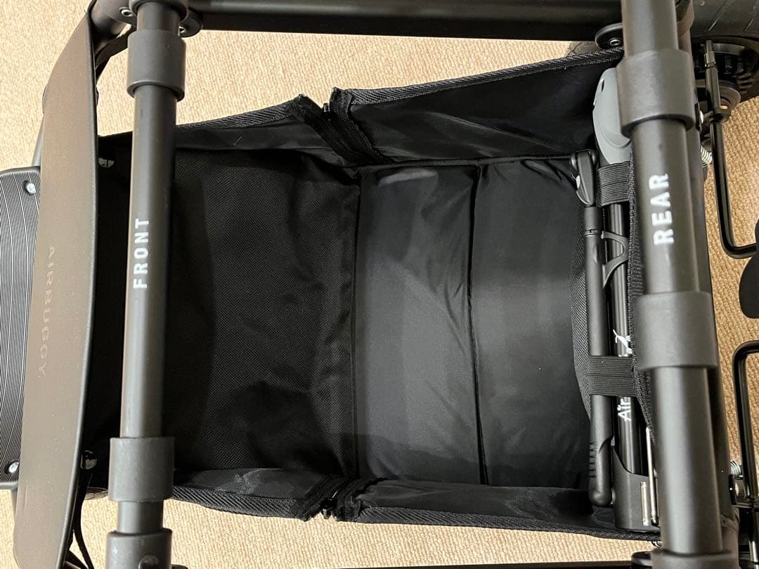 ★川崎市内直接手渡し★AirBuggy ドーム3ラージ ブラック 星柄カバー付