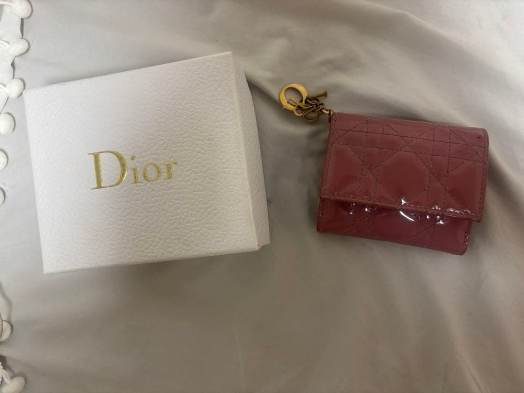 Dior ピンク エナメル ケース　ladydior