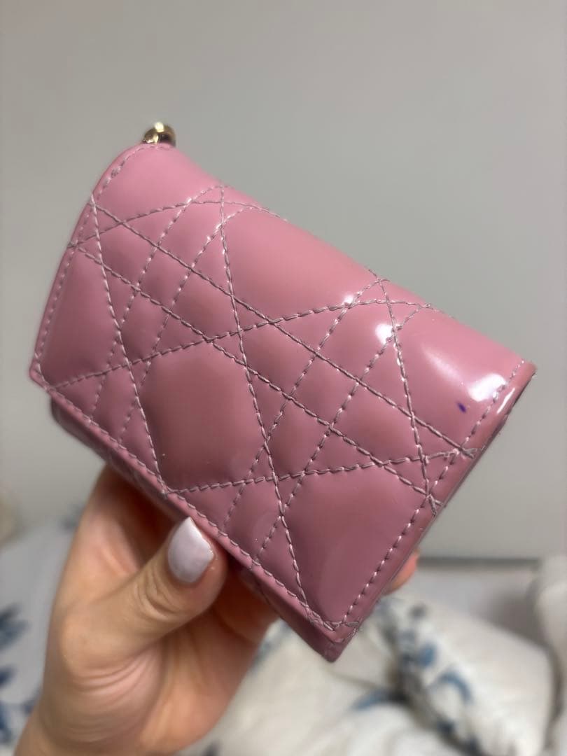 Dior ピンク エナメル ケース　ladydior