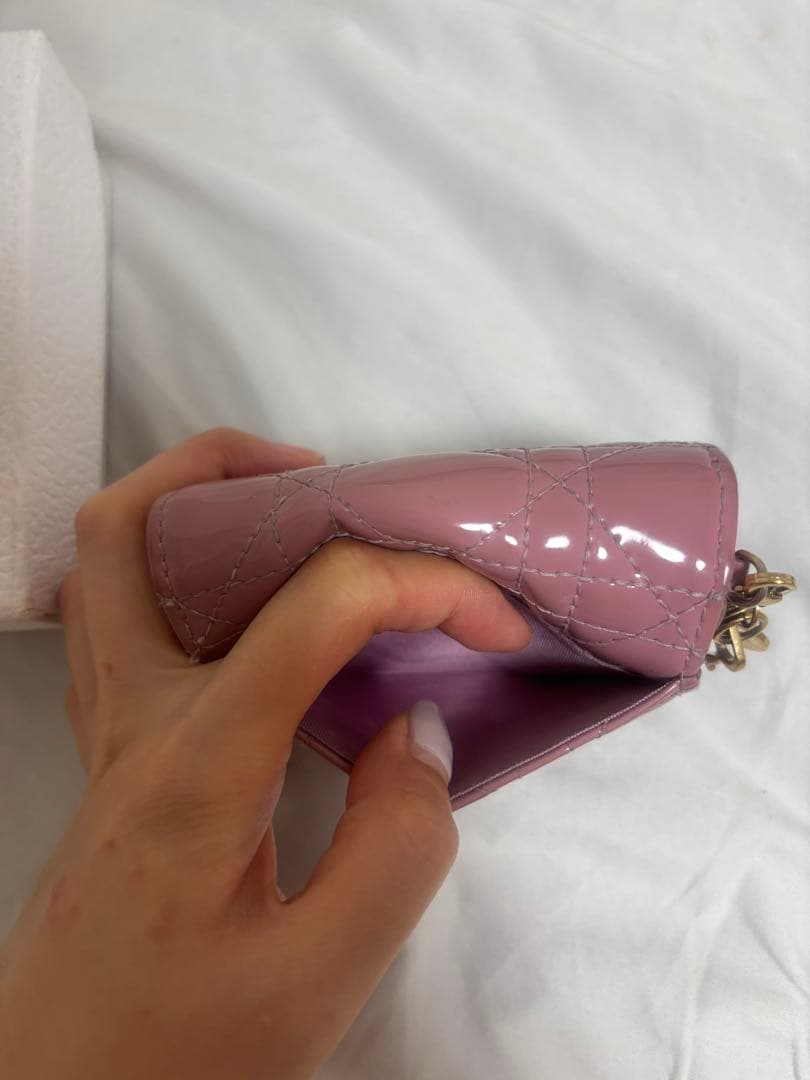 Dior ピンク エナメル ケース　ladydior