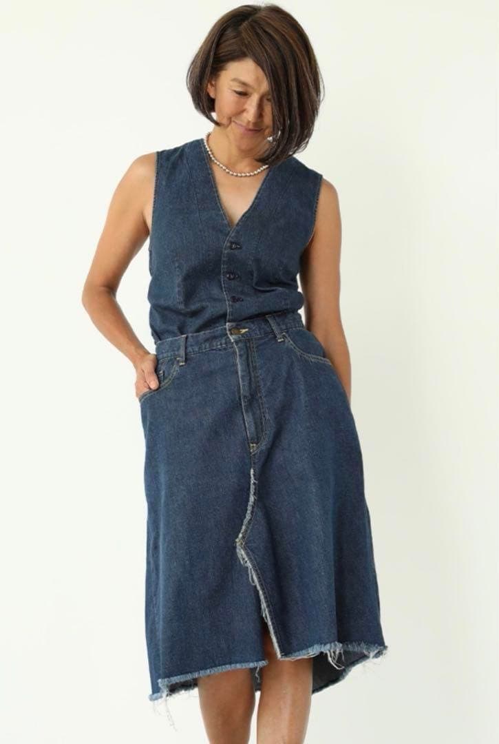 MADISONBLUE 5POCKET REMAKE A-LINE SK デニム