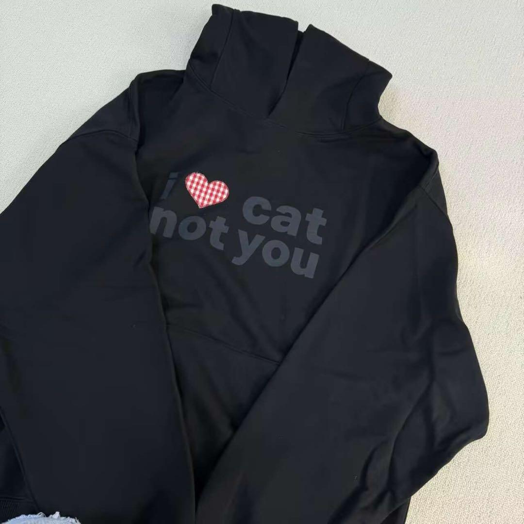 ITZAVIBE I Love Cat Not You Cat Ear パーカー