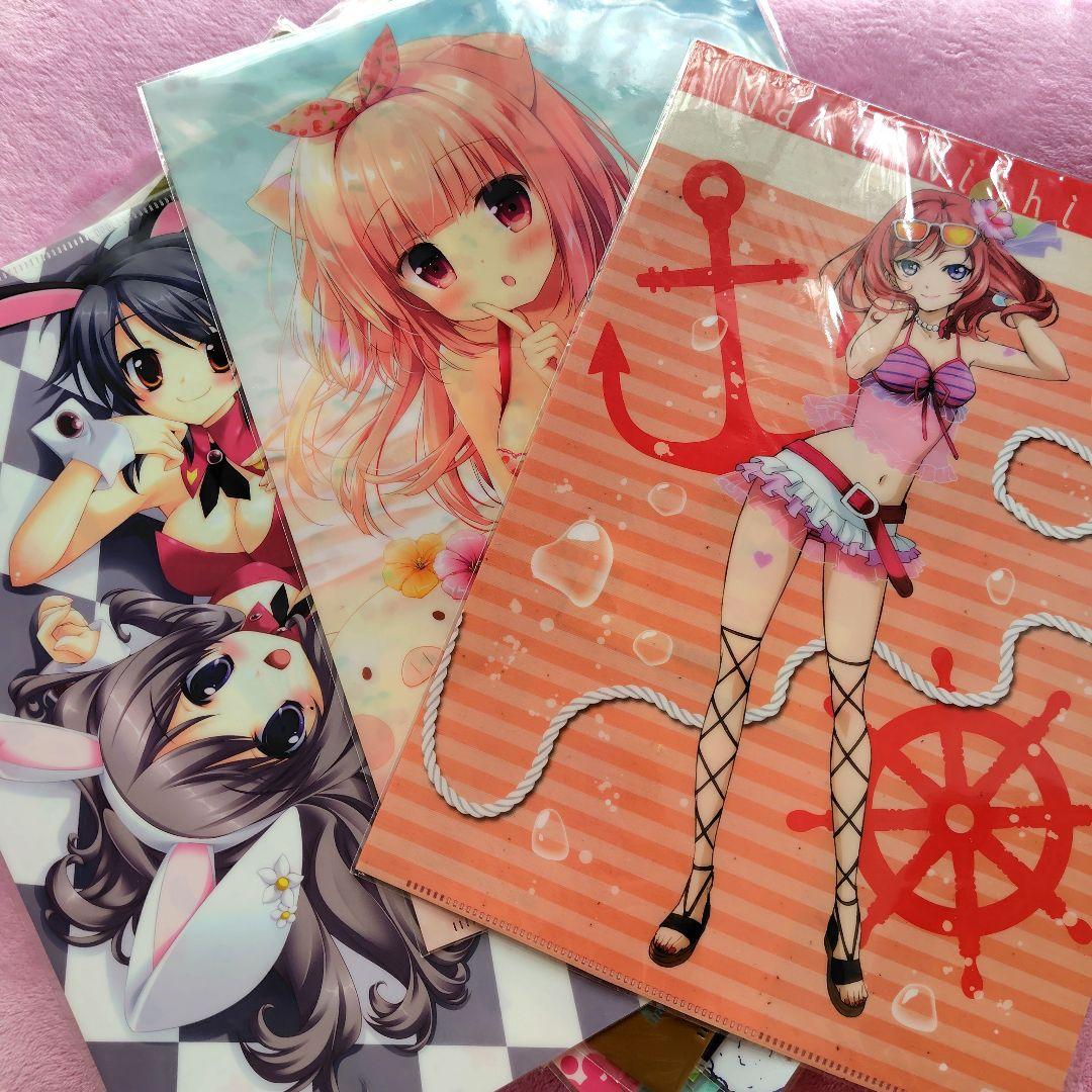 【2556】300枚程度　美少女系 アニメ クリアファイル 大量 まとめ売り