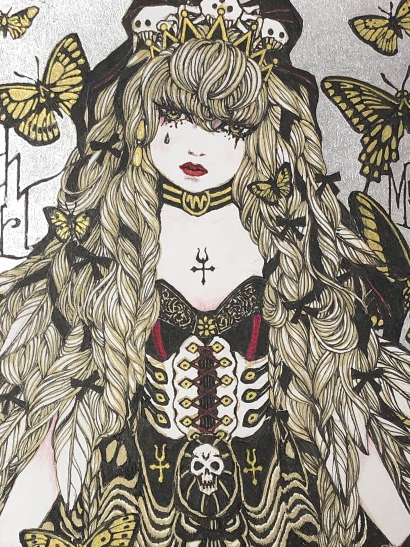 絵画 Moth Girl