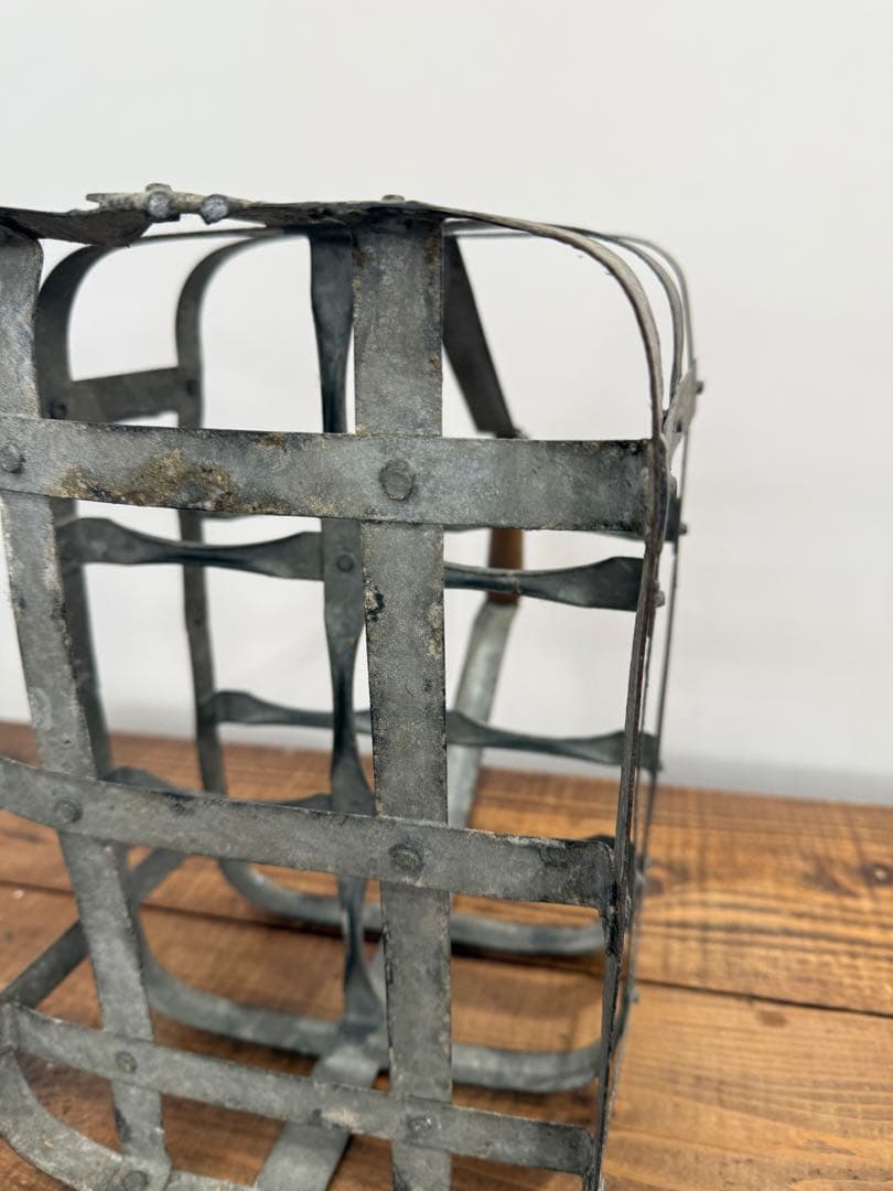 フランスアンティーク ワインラック ワインホルダー 6本 木製ハンドル