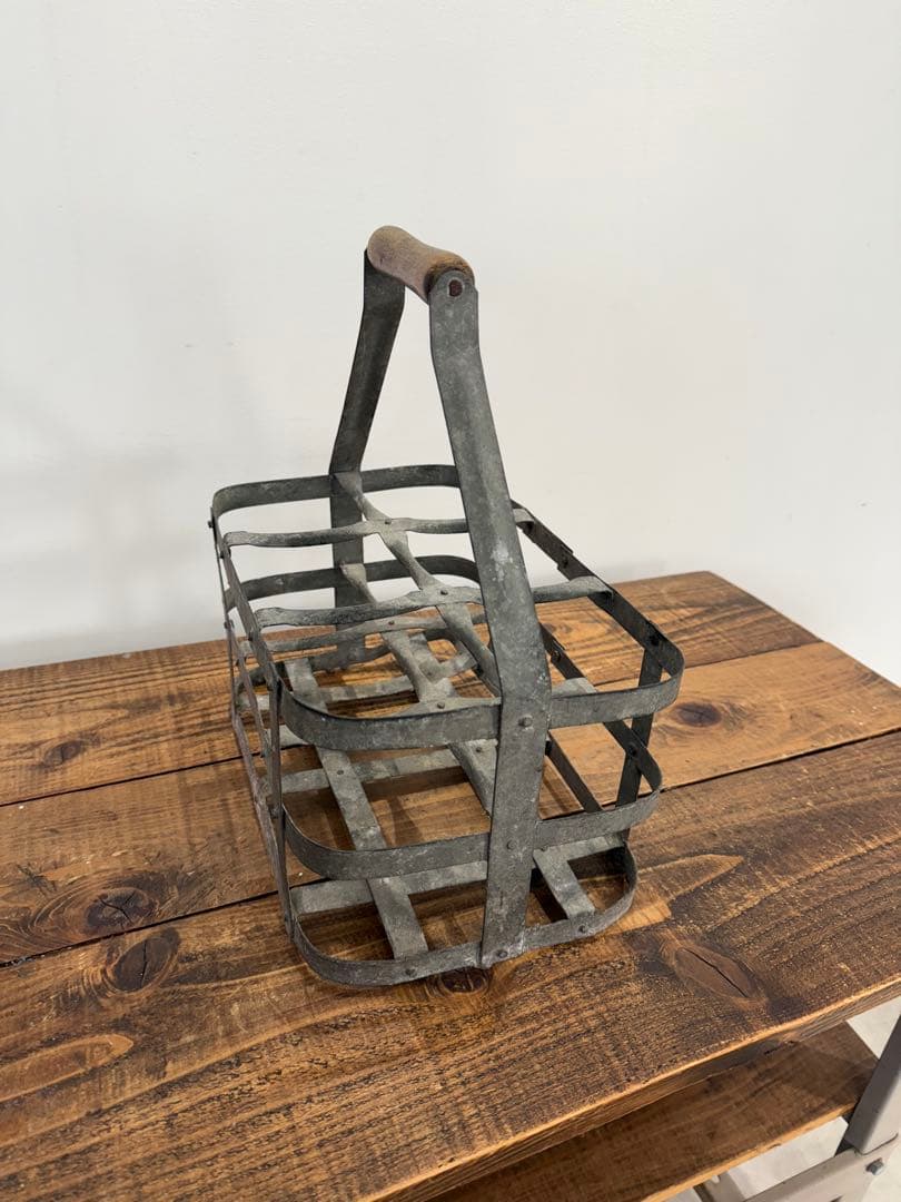 フランスアンティーク ワインラック ワインホルダー 6本 木製ハンドル