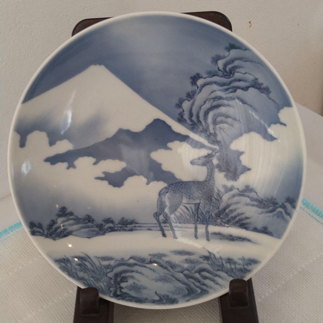 整理NO. 56鍋島染付櫛目高台皿（江戸中期）完品