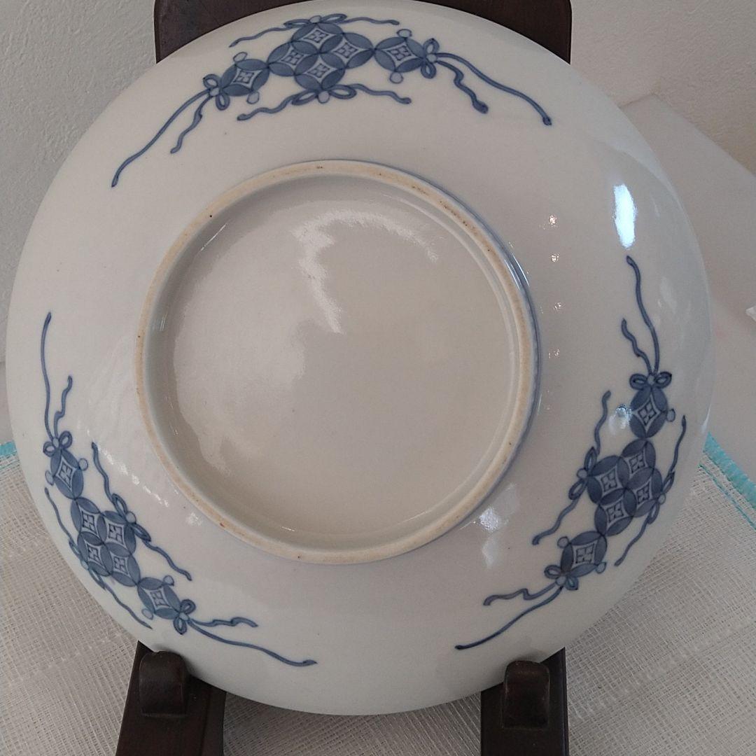 整理NO. 56鍋島染付櫛目高台皿（江戸中期）完品