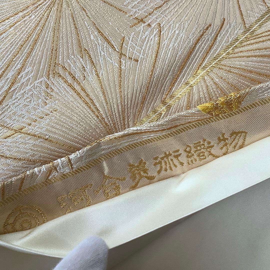 河合美術織物★松尽くし 松文様 六通 袋帯★振袖 成人式 初釜 卒業式★ゴールド