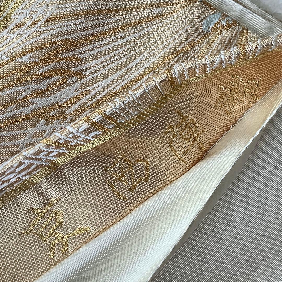 河合美術織物★松尽くし 松文様 六通 袋帯★振袖 成人式 初釜 卒業式★ゴールド