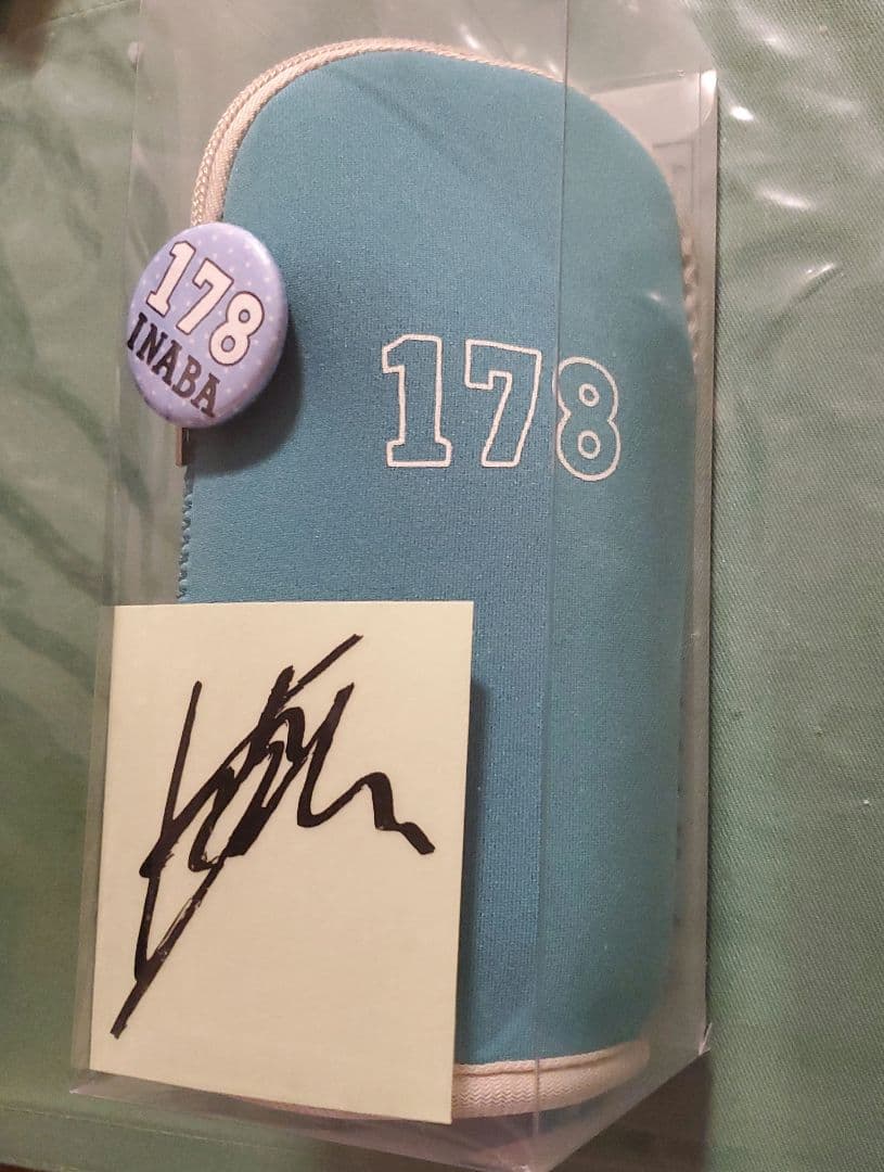 178 INABA ペンケース 青　水色　B'z　稲葉浩志
