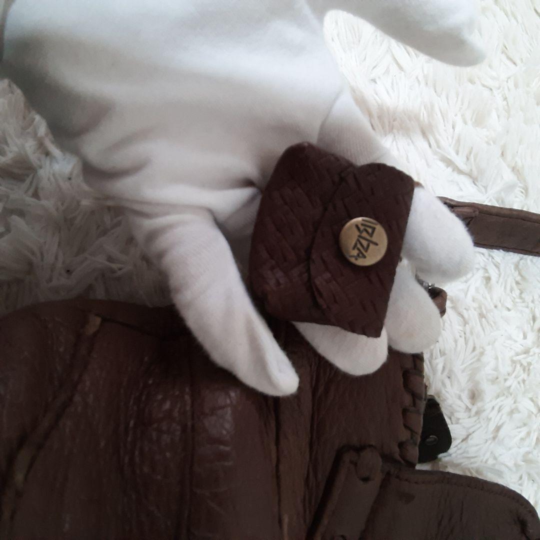 IBIZA イビサ　ペッカリー　2way ブラウン　バッグ　レザー