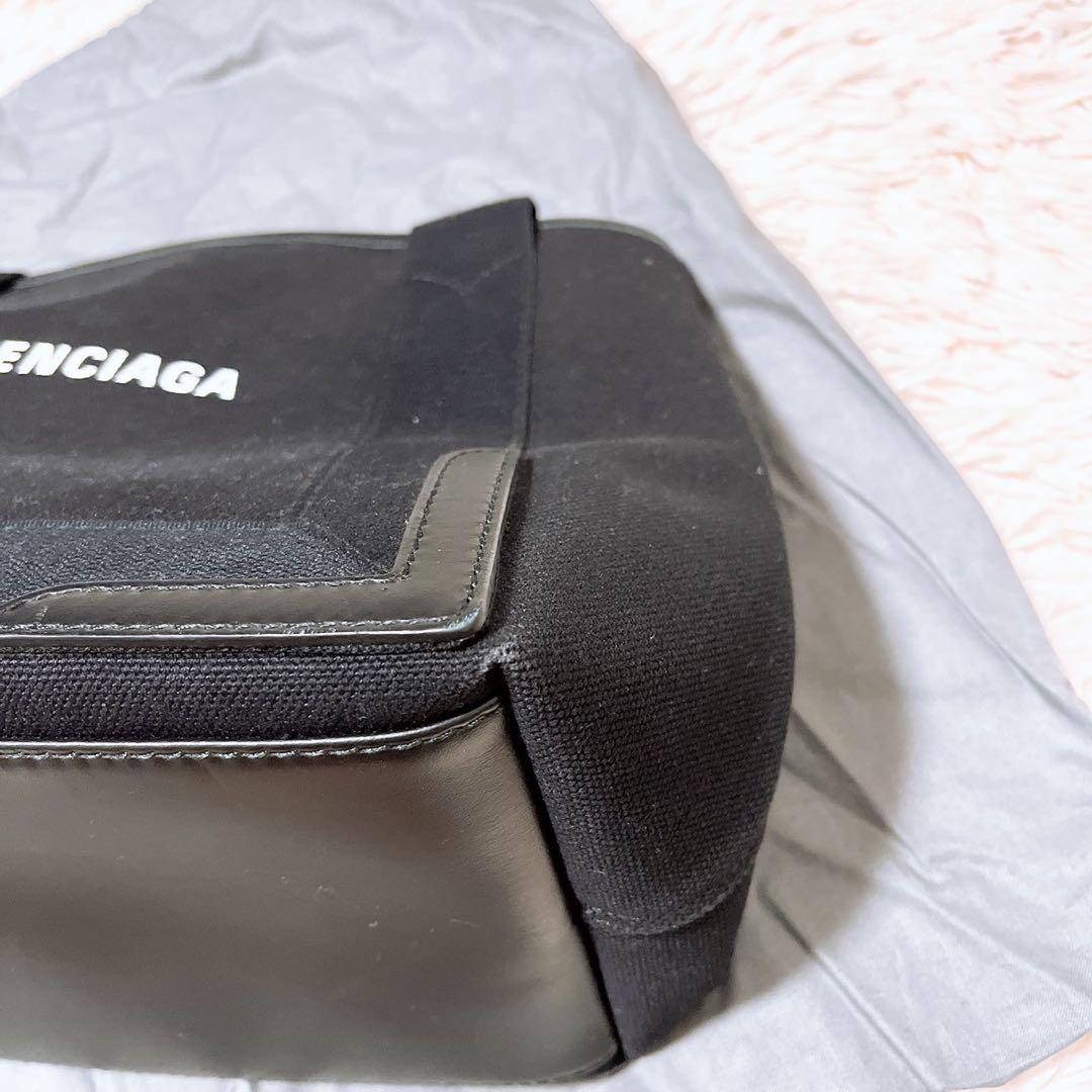 美品 BALENCIAGA ハンドバッグ トートバッグ ネイビーカバスS