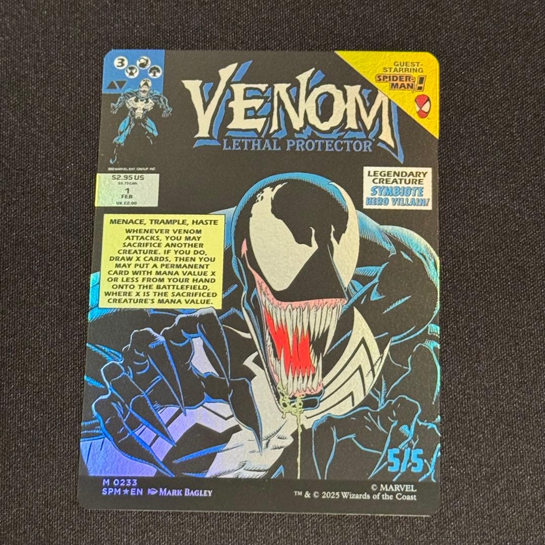 MTG エディ・ブロック/リーサル・プロテクター、ヴェノム ボーダーレスFoil