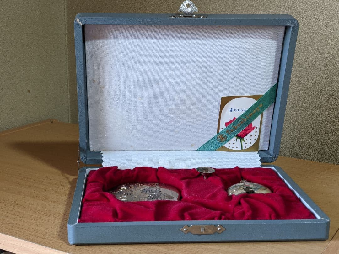 ⭐高島屋購入商品 銀瓶 銀製 彫金 香水瓶 銀製ロート 手鏡セット 骨董品