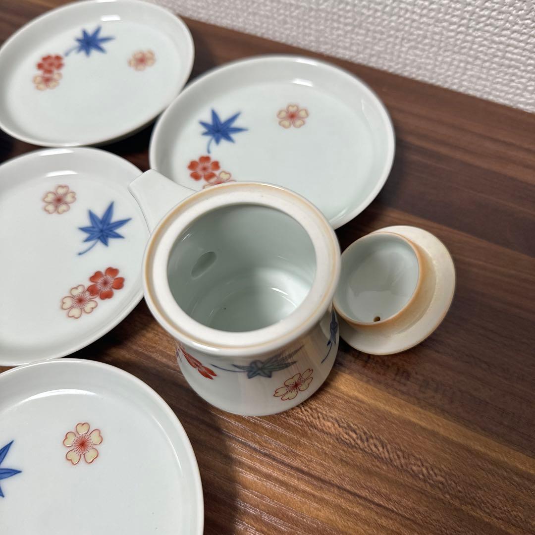 今泉今右衛門 醤油差し1個 錦絵変り小皿6枚セット