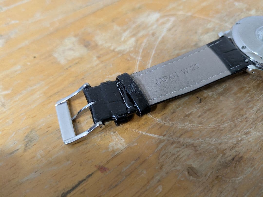 自動巻きアナログ腕時計 シルバー文字盤