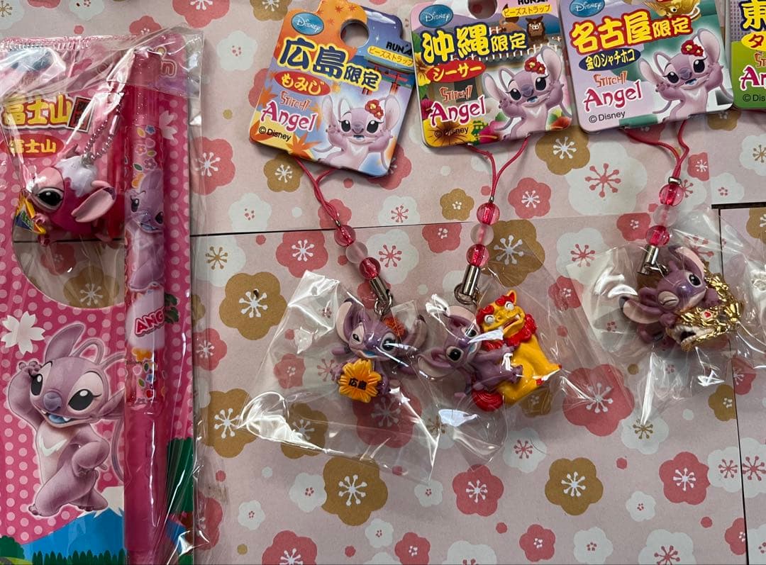 激レア◎ご当地エンジェル ストラップ 地域限定 16種類セット◎スティッチ