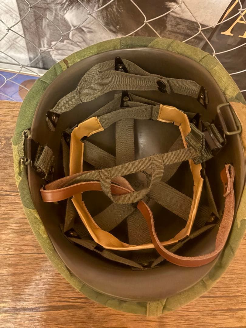 レア！！アメリカ軍　M1ヘルメット　二重構造　鉄製　ミリタリー　サバゲー