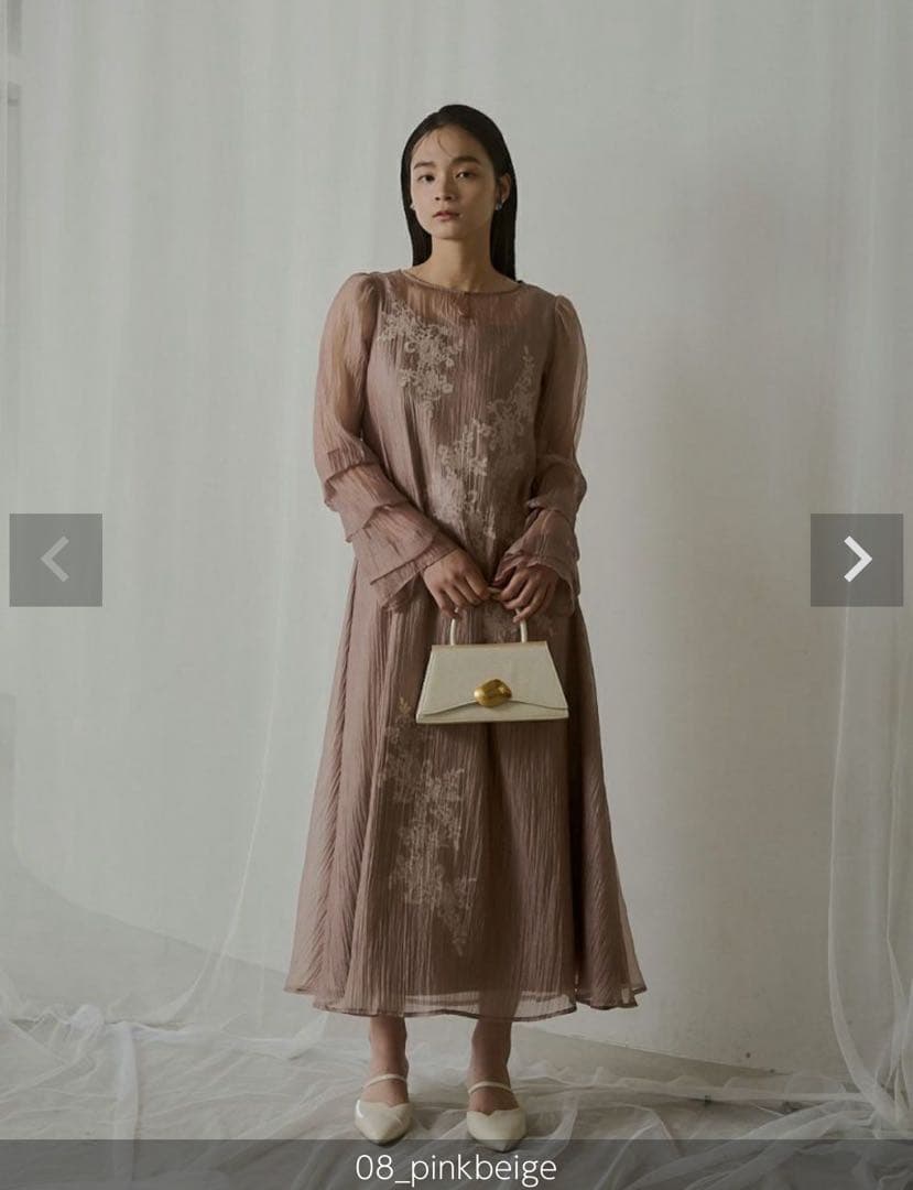 【クリーニング済】【LE'RURE】シアーAラインワンピース