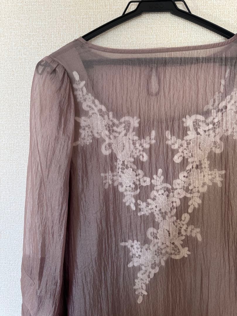 【クリーニング済】【LE'RURE】シアーAラインワンピース